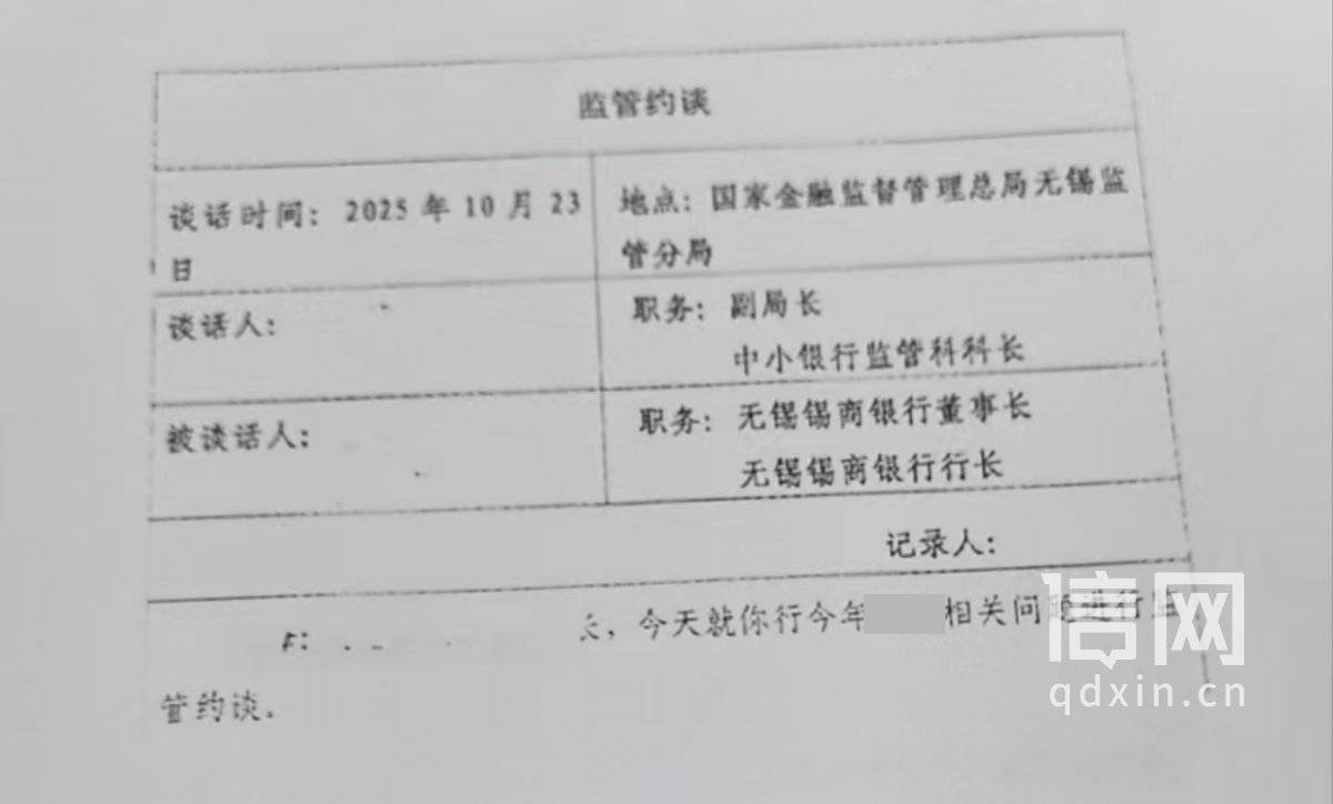 無錫錫商銀行違規(guī)異地放網(wǎng)貸 董事長行長均被約談 法院判借款合同有效