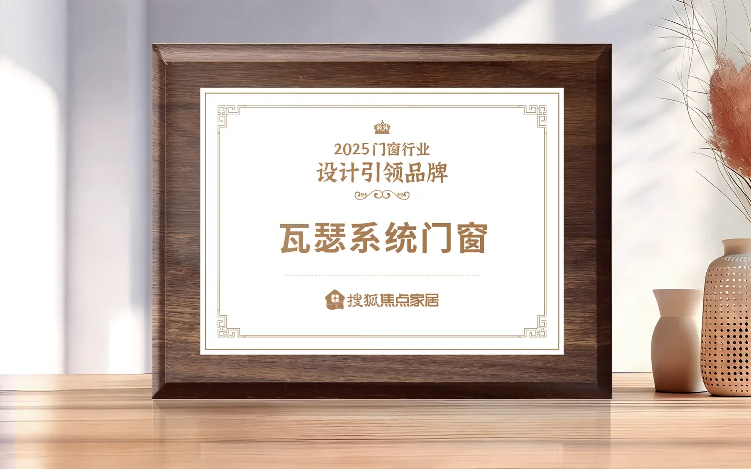 瓦瑟系統(tǒng)門窗榮獲“2025門窗行業(yè)設(shè)計引領(lǐng)品牌”